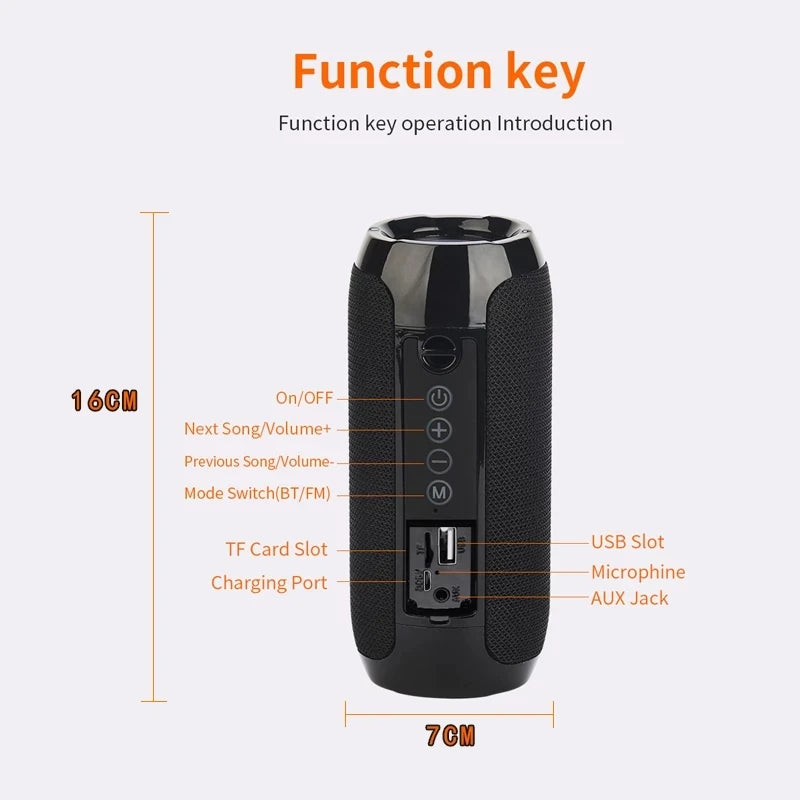EJVS™  Wireless Bluetooth Speaker - FM Radio Subwoofer