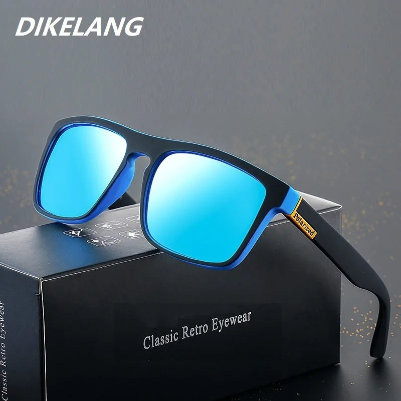 EJVS™  Fashion Square Vintage Polarized Sunglasses Men Women Retro Driving Fishing Luxury Brand Designer Sun Glasses UV400 Eyewear