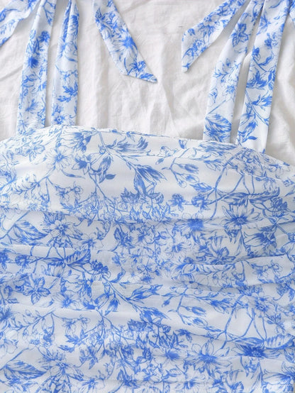 EJVS™ Tie Shoulder Ruched Crop Top