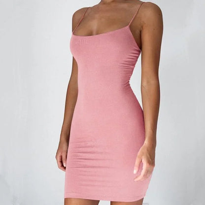 EJVS™ Spaghetti Sexy Strap Mini Dress
