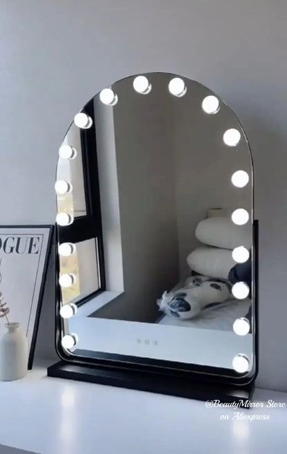 EJVS™ Arched LED Makeup Mirror – 10x Magnification