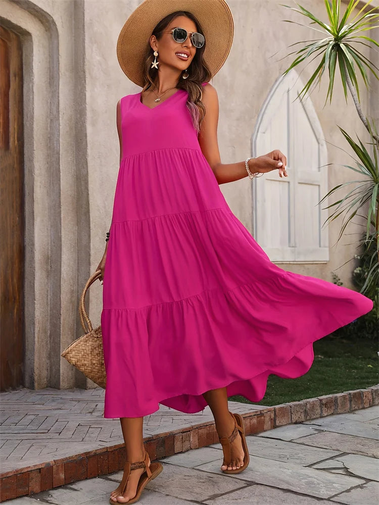 EJVS™ Summer Casual Brand Dress Femme