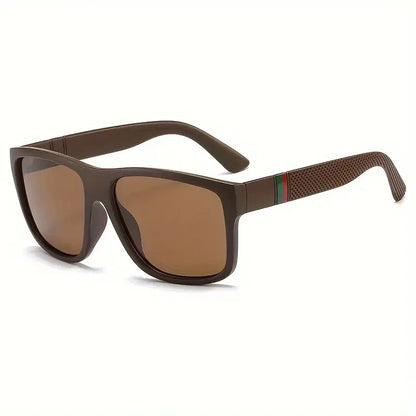 EJVS™  Fashion Square Polarized Sunglasses Men Vintage Plastic Male Sun Glasses Women Stylish Black Sport Shades UV400