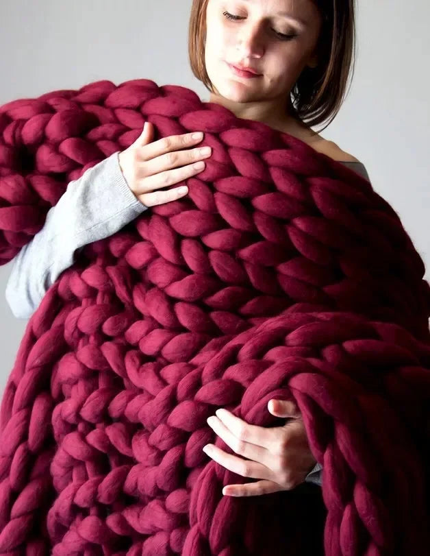 EJVS™ Handmade Chunky Knit Weighted Blanket
