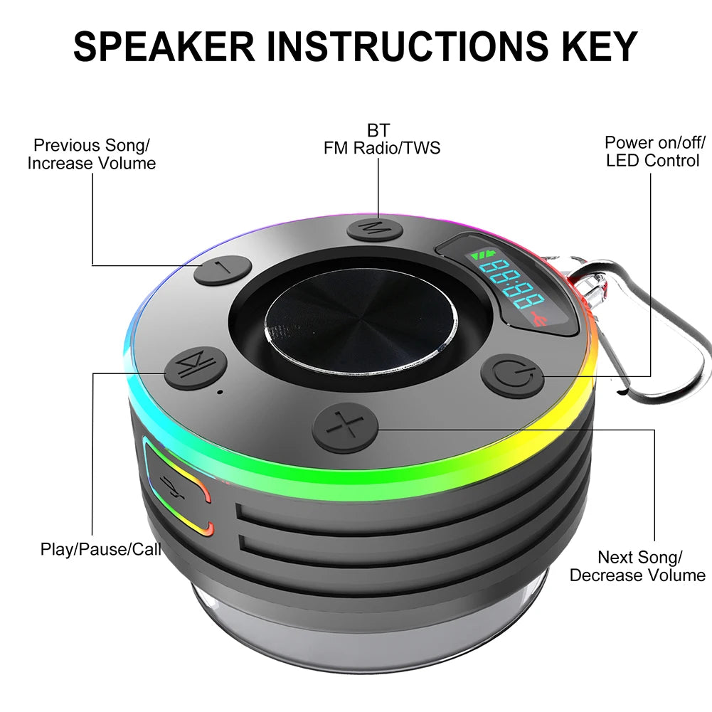 EJVS™ Bluetooth-Compatible 5.3 Shower Speaker FM Radio
