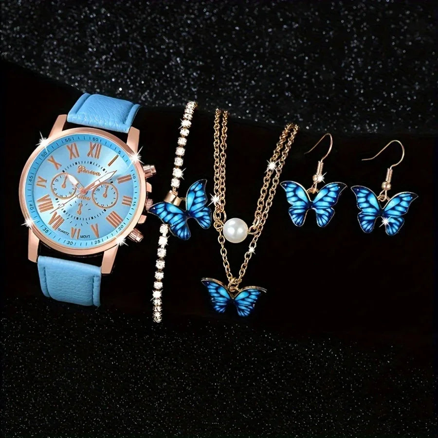 EJVS™  5pcs Women's Quartz Watch Set