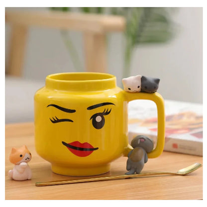 EJVS™ Cute Cartoon 250ml Ceramic Mug
