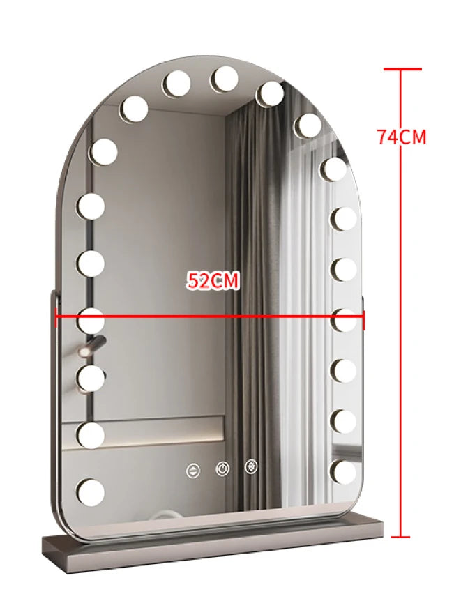 EJVS™ Arched LED Makeup Mirror – 10x Magnification