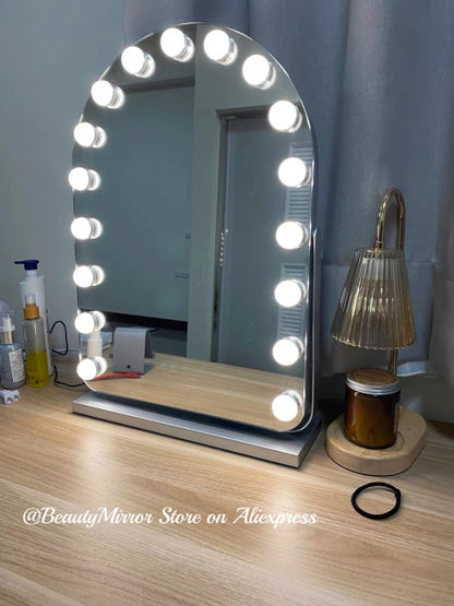 EJVS™ Arched LED Makeup Mirror – 10x Magnification