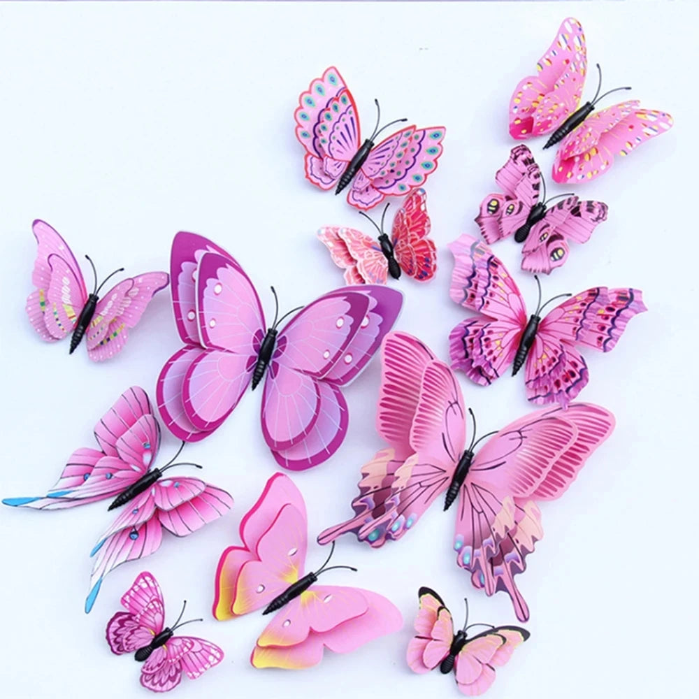 EJVS™  12Pcs 3D Colorful Butterfly Wall Stickers