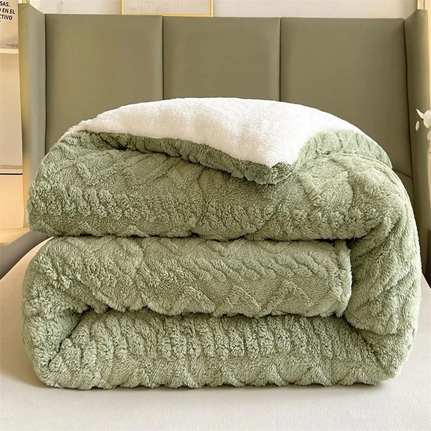 EJVS™ High End Thickened Winter Warm Blankets for Beds Artificial Lamb