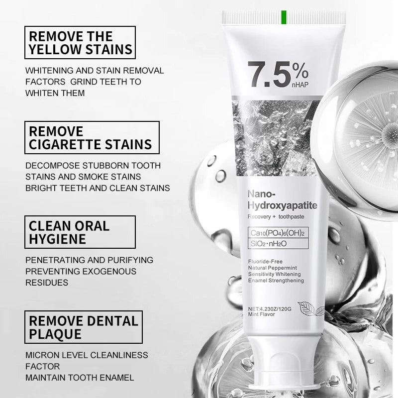 EJVS™  7.5% Hydroxyapatite Probiotic Teeth Whitening Toothpaste Enamel Oral Cavity Repair