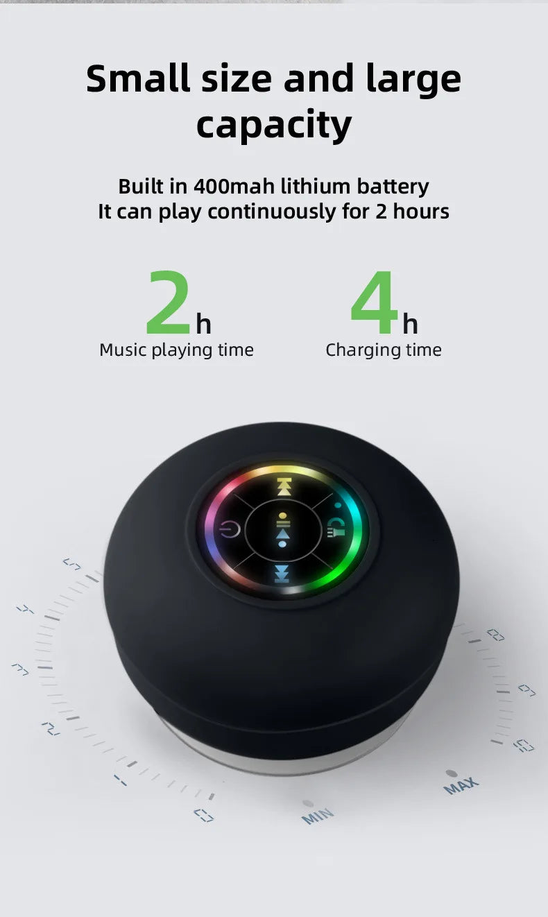 EJVS™  Mini Bluetooth Waterproof Wireless Shower - RGB Lights