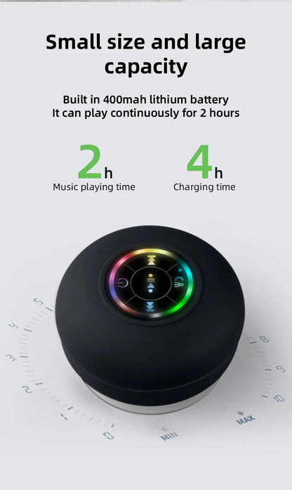 EJVS™  Mini Bluetooth Waterproof Wireless Shower - RGB Lights
