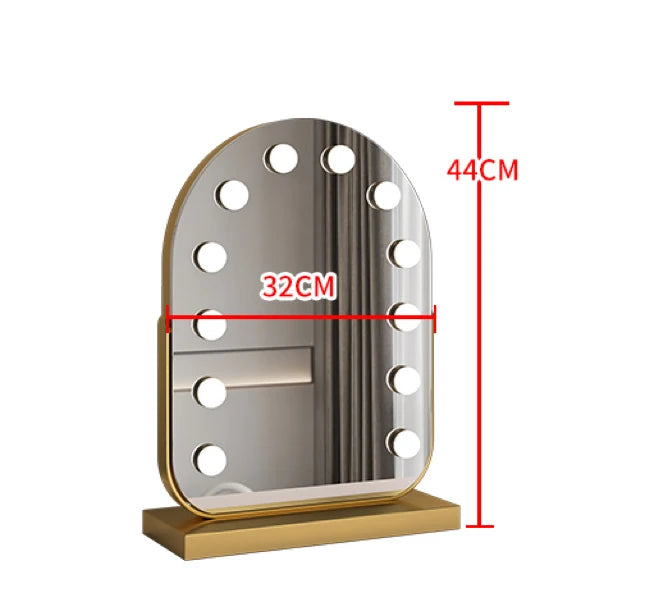 EJVS™ Arched LED Makeup Mirror – 10x Magnification
