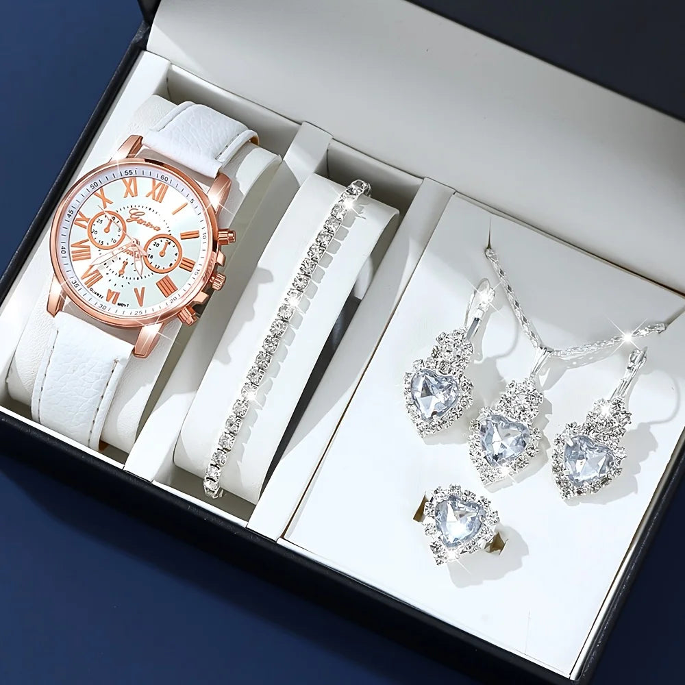 EJVS™  Fashion Quartz Watch Jewelry Set