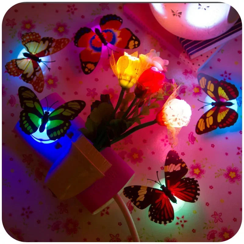 EJVS™ 3D Butterfly Night Light Wall Stickers
