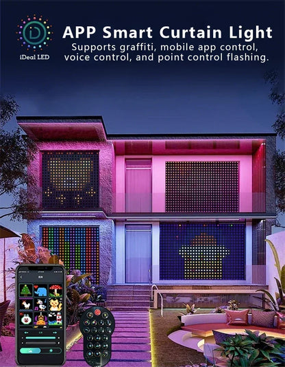 EJVS™  Dynamic DIY Bedroom Window Lights Decor APP Remote Control Music Sync
