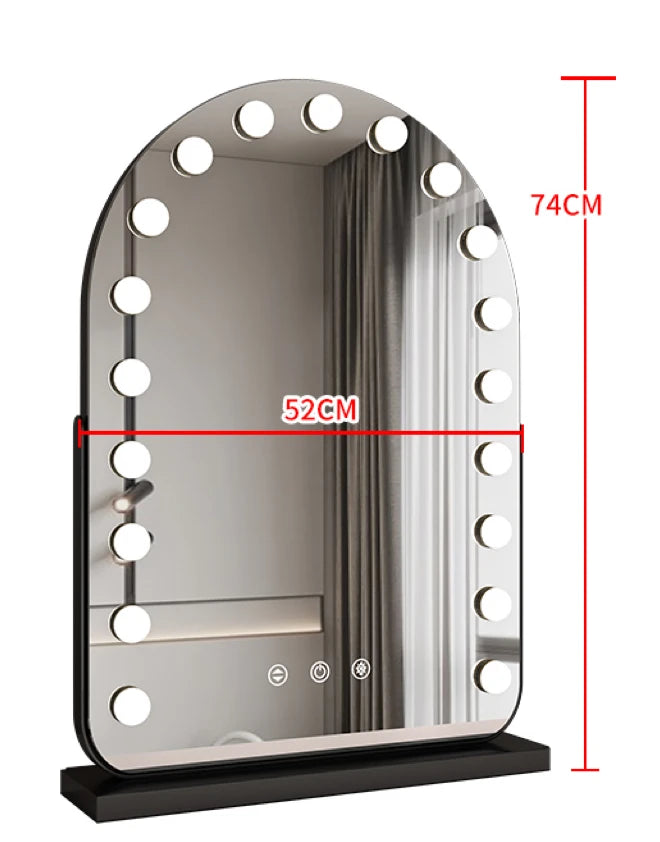 EJVS™ Arched LED Makeup Mirror – 10x Magnification