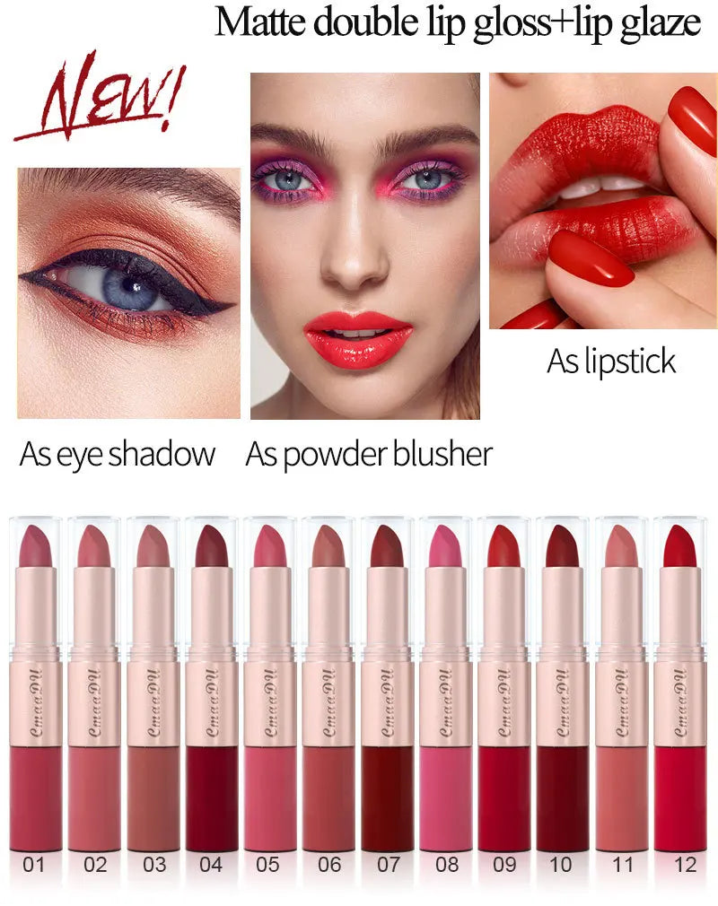 EJVS™ 3 Color Gloss Waterproof Lipstick