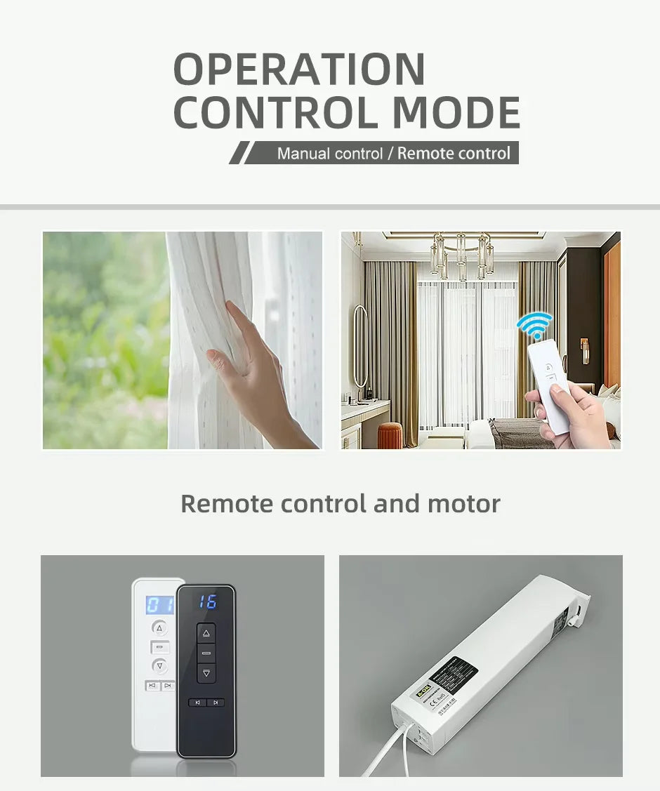 EJVS™ Hotel Motorized Smart Curtains Remotes