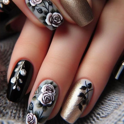 EJVS™  24Pcs Shimmery Manicure Tips