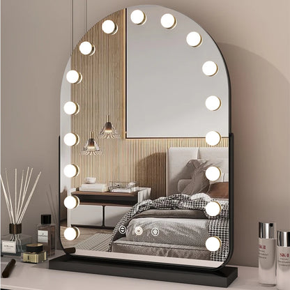 EJVS™ Arched LED Makeup Mirror – 10x Magnification