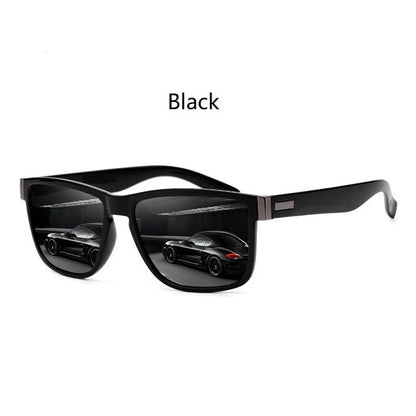 EJVS™  Fashion Vintage Eyewear ﻿Pattern Square  Sunglasses Men Women Fishing Driving Man Luxury Brand Designer Sun Glasses