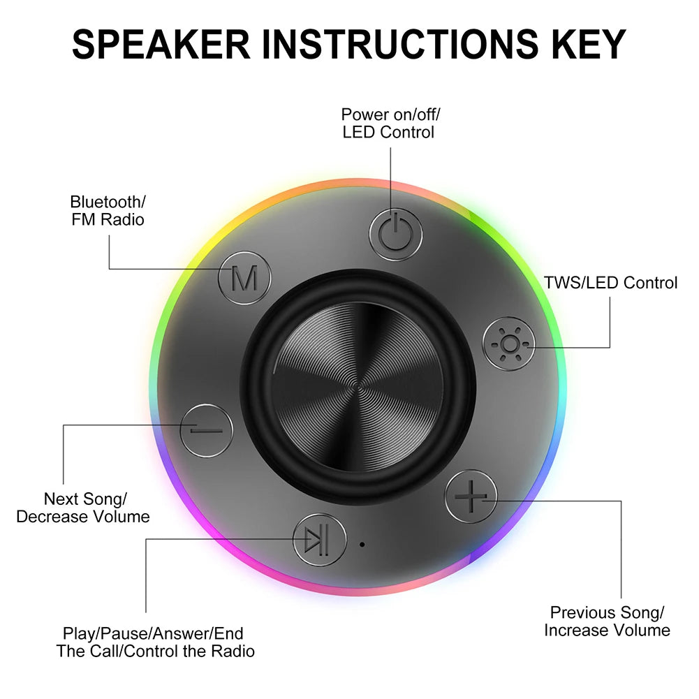 EJVS™  Waterproof Mini Speaker Hands-Free Call/FM Radio Bluetooth
