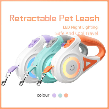 EJVS™  LED Retractable Pets Leash with Light  - 3m 5m roulette