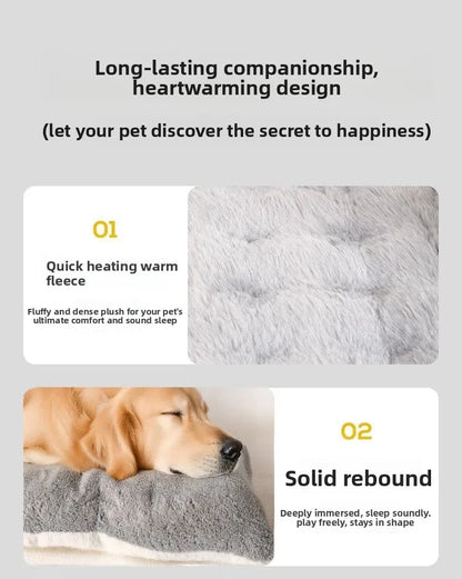EJVS™  Dog Bed Mat Large Size Sleeping Pad for Winter Use Keep Warm Double-sided Use Golden Retriever Stress-relieving Sleeping Pad