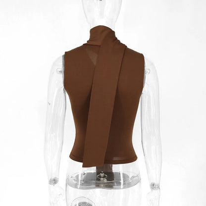 EJVS™  Women Sexy Sleeveless V-Neck Lady Top Fashion Bandage