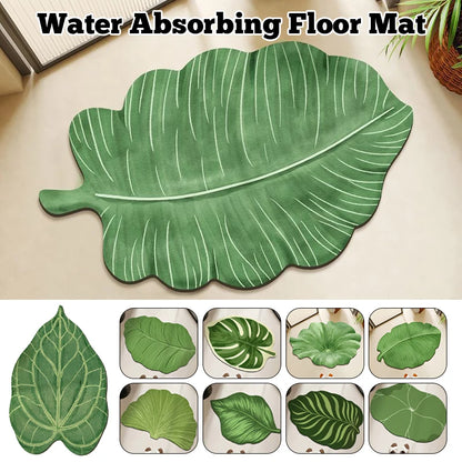 EJVS™ Leaf Diatomite Shower Rug
