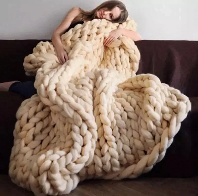 EJVS™ Handmade Chunky Knit Weighted Blanket