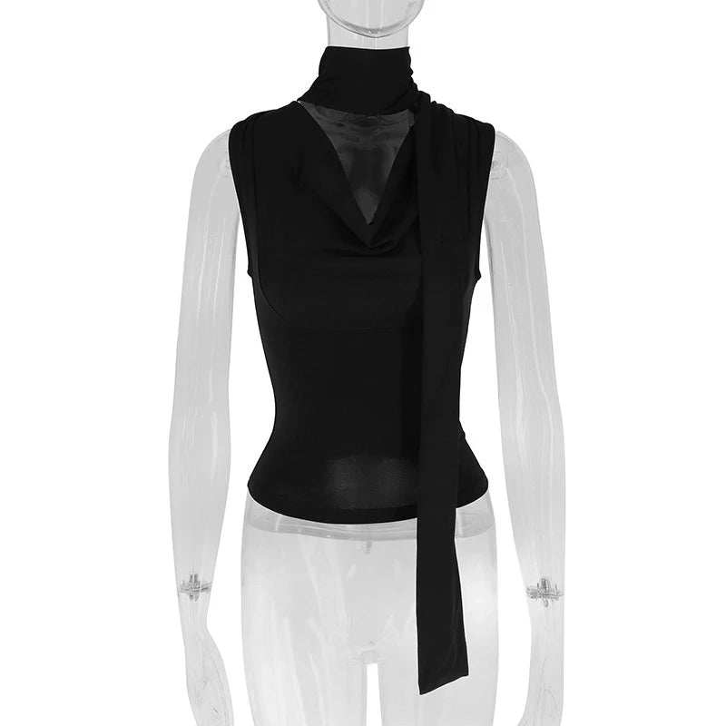 EJVS™  Women Sexy Sleeveless V-Neck Lady Top Fashion Bandage