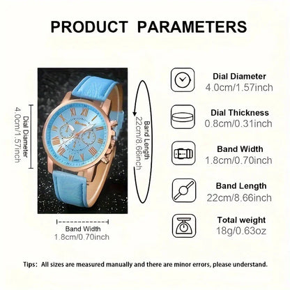 EJVS™  Fashion Quartz Watch Jewelry Set