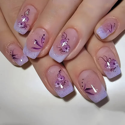 EJVS™  24Pcs Shimmery Manicure Tips