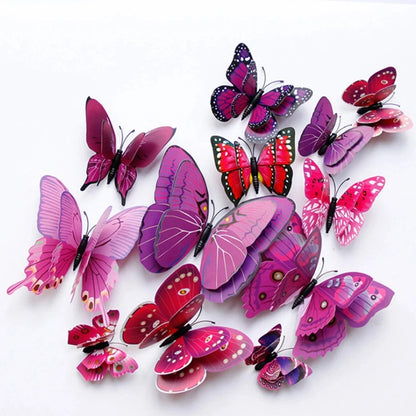 EJVS™  12Pcs 3D Colorful Butterfly Wall Stickers