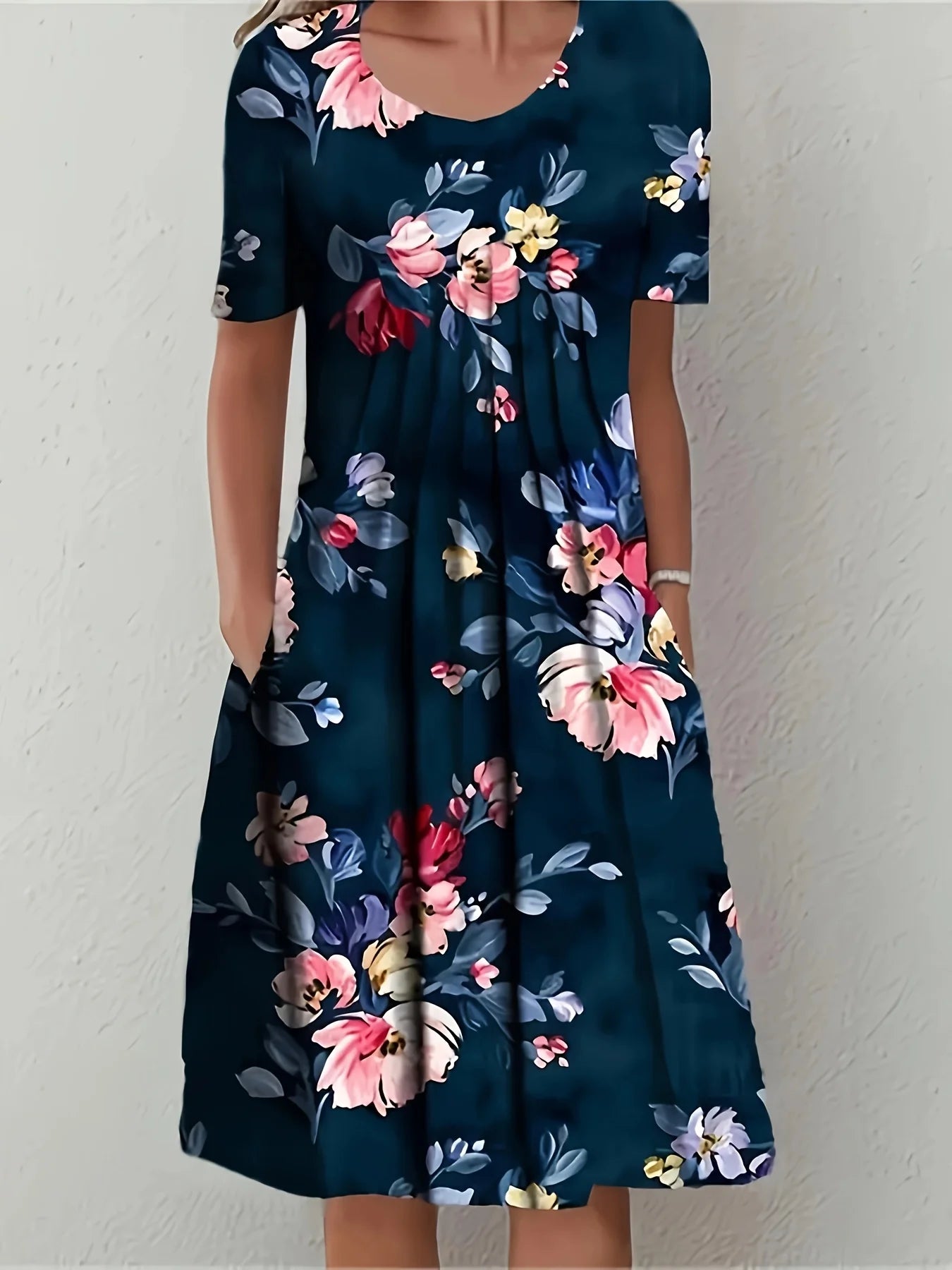 EJVS™  Plus Size Elegant Women Dress Loose Casual Dress