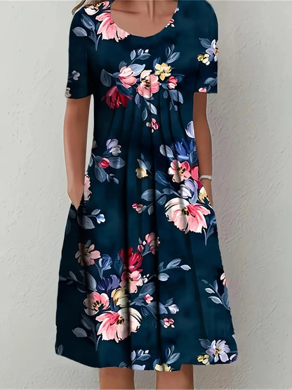 EJVS™  Plus Size Elegant Women Dress Loose Casual Dress