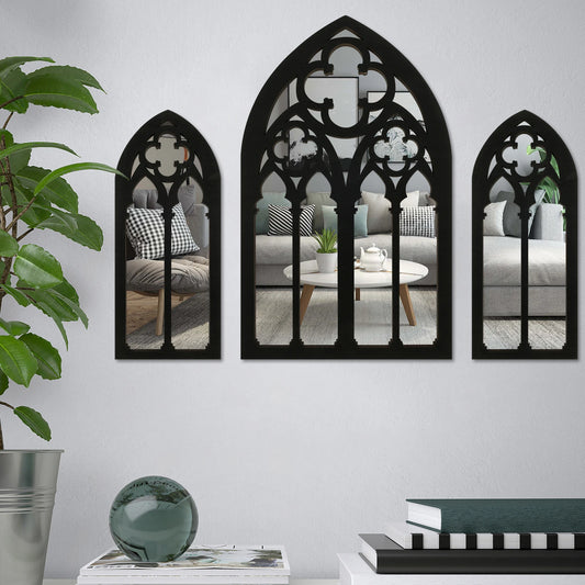 EJVS™ 3-Piece Gothic Arched Wall Mirrors