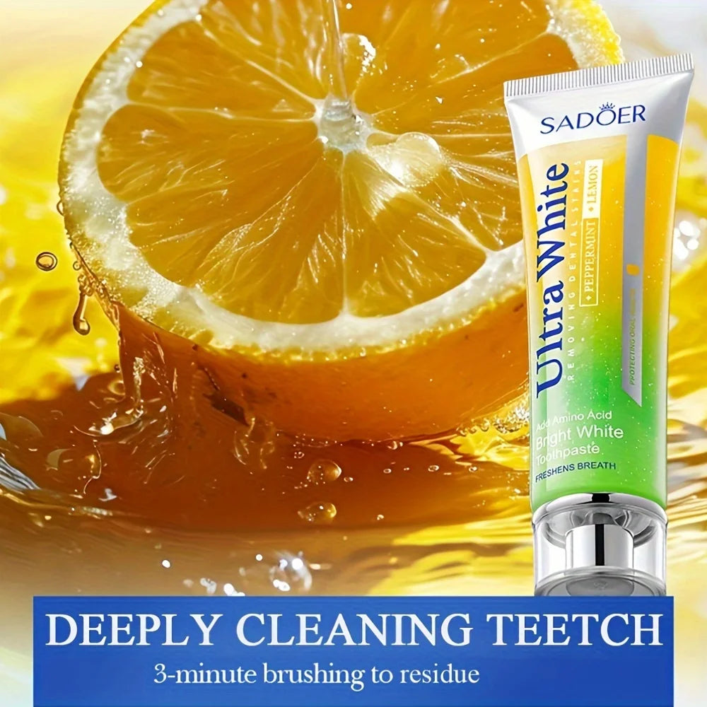 EJVS™  Lemon Mint Teeth Whitening Toothpaste - Fresh Breath 100g