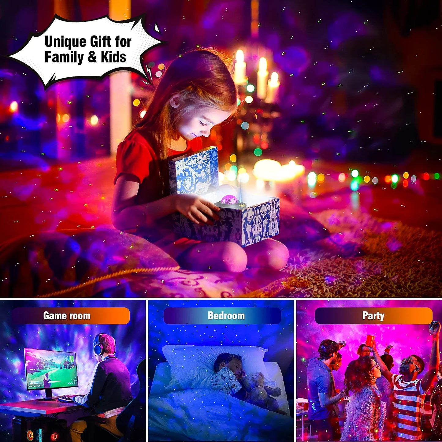 EJVS™ Galaxy Starry Projector Night Light