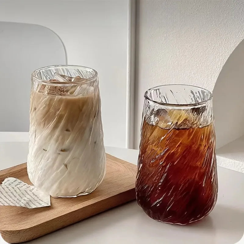 EJVS™ 400ML Transparent Glass Coffee Tea Cup