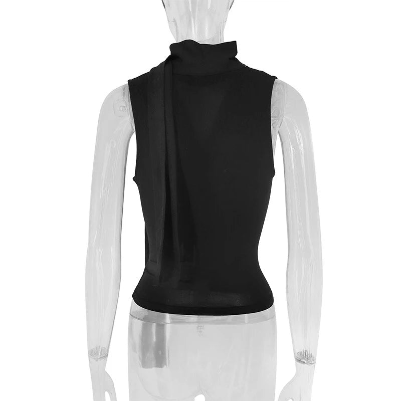 EJVS™  Women Sexy Sleeveless V-Neck Lady Top Fashion Bandage