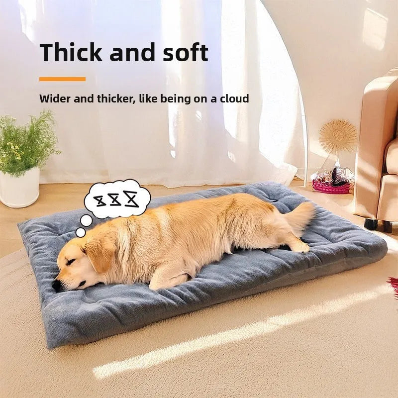 EJVS™  Dog Bed Mat Large Size Sleeping Pad for Winter Use Keep Warm Double-sided Use Golden Retriever Stress-relieving Sleeping Pad
