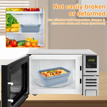 EJVS™ 4-Pack Silicone Food Storage Containers – Microwave & Temperature Resistant