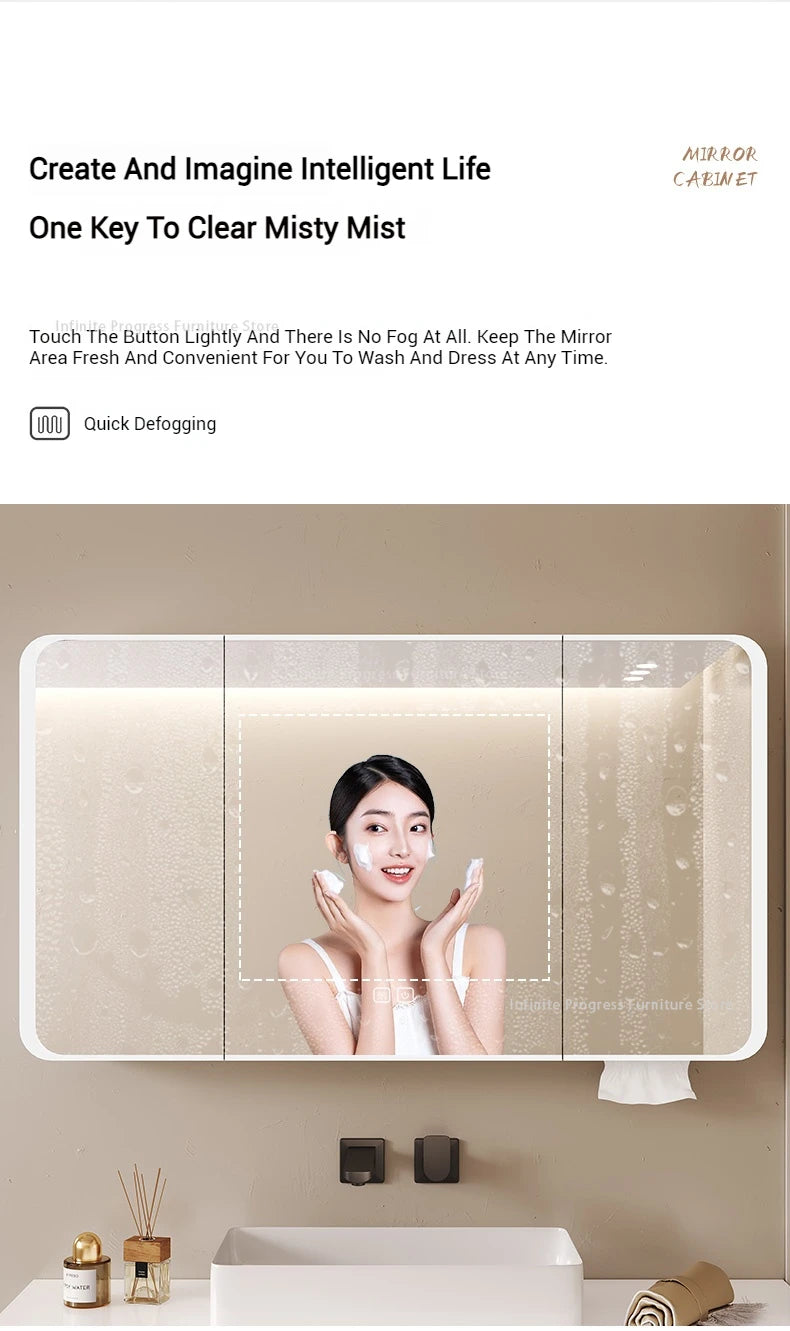 EJVS™ Arc Smart Bathroom Mirror Cabinet