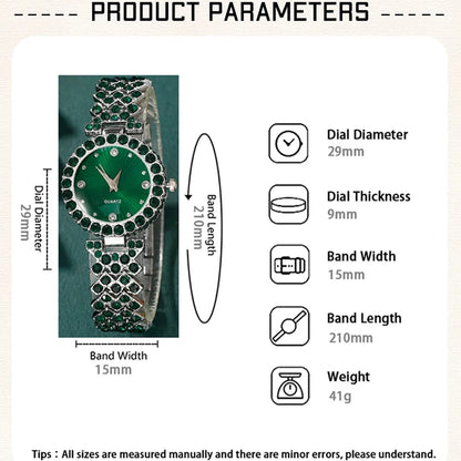 EJVS™  Rhinestone WristWatch Luxury Jewelry Set