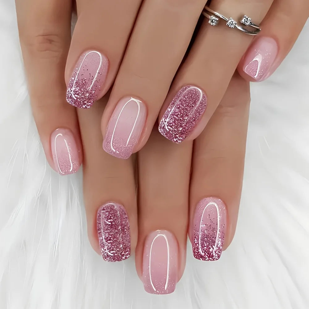 EJVS™  24Pcs Shimmery Manicure Tips